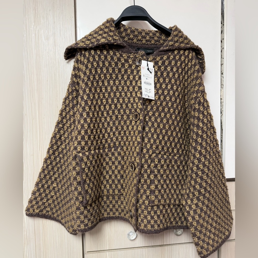 Zara oversized knit coat, mink brown - Picture 12 of 16
